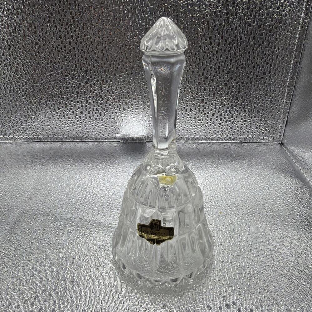 Hand Bell 5" Lead Crystal Vintage by Zajecar Made in Yugoslavia GC